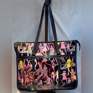 Sydney Love Black and Multicolor Graphic Tote